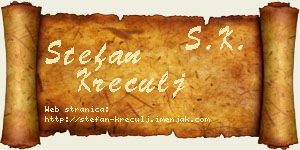 Stefan Kreculj vizit kartica